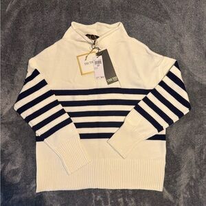 Striped White and Black Sweater